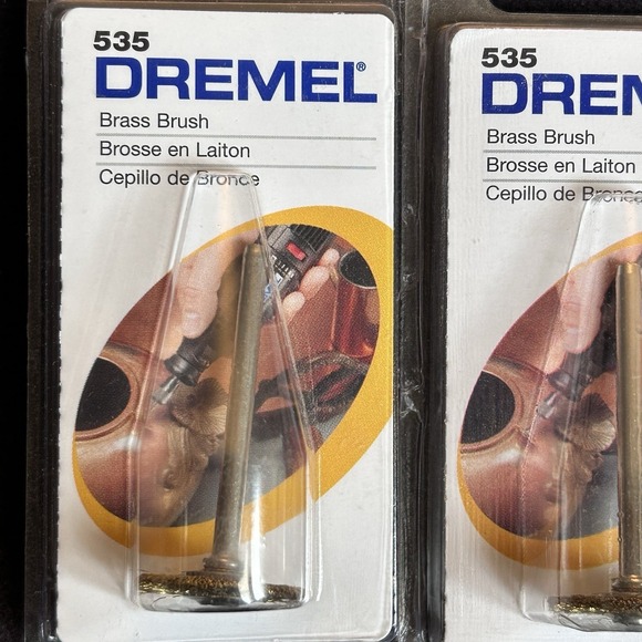 Dremel 535 Brass Brush, 1/8In. Dia., 1-3/4In. L, Lot Of 4 - Picture 3 of 3